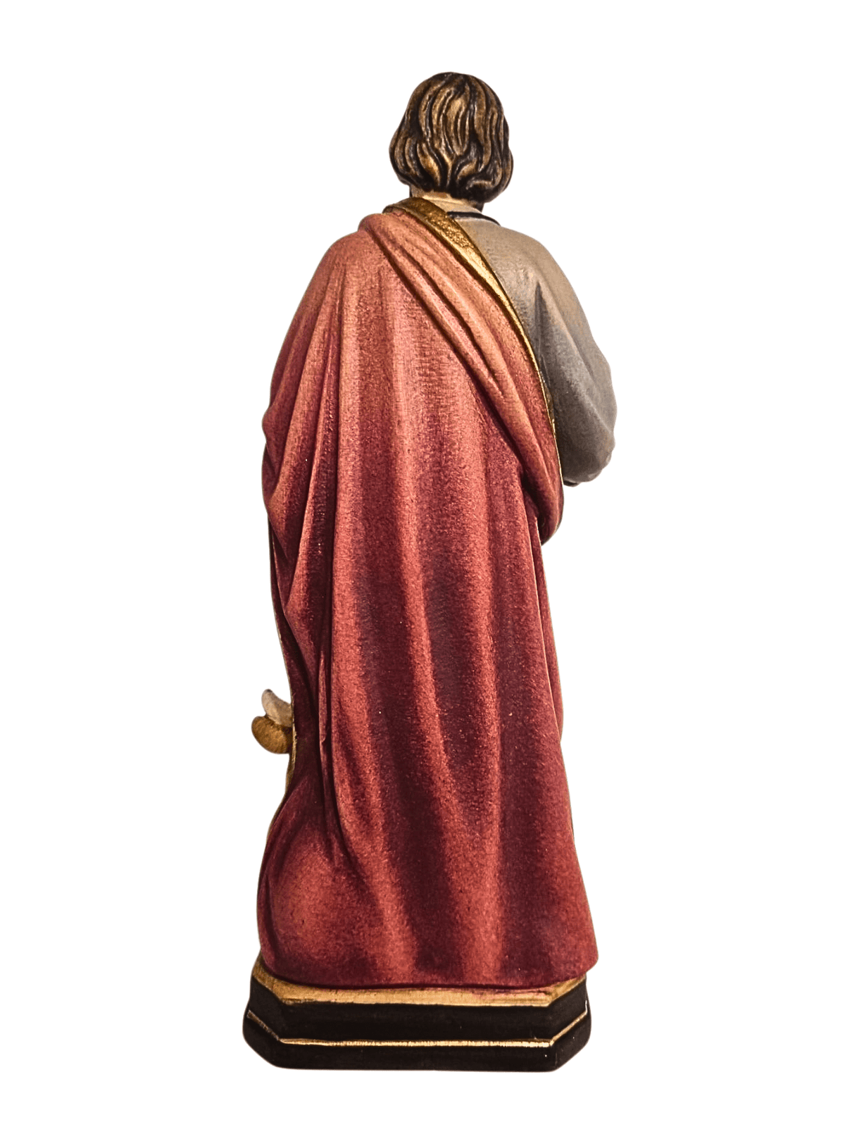 Imagem de São Lucas de Madeira Italiana 20 cm Colorido-TerraCotta Arte Sacra