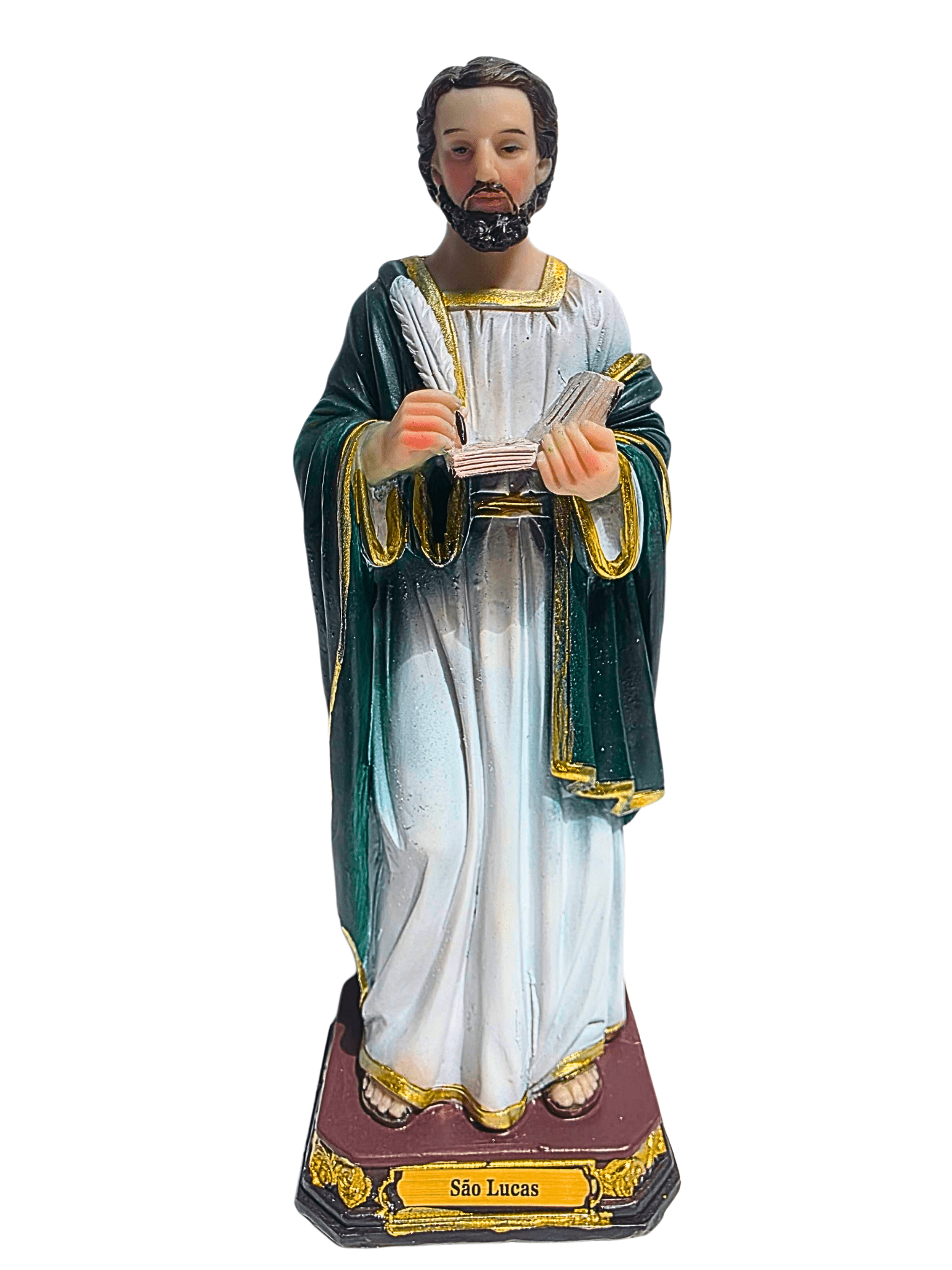 Imagem de São Lucas em Resina 20 cm-TerraCotta Arte Sacra
