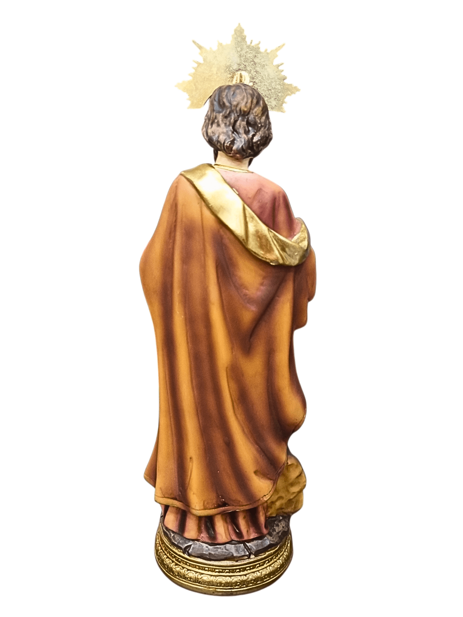 Imagem de São Lucas em Resina com Resplendor 20 cm-TerraCotta Arte Sacra
