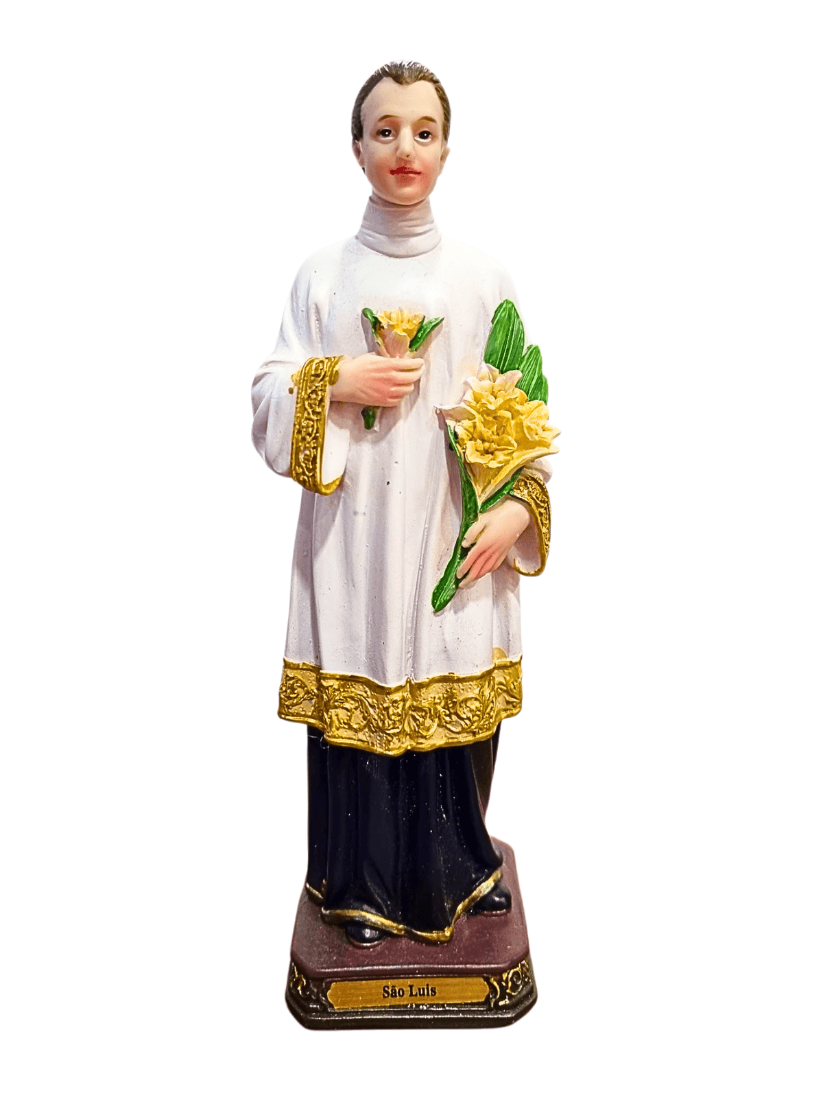 Imagem de São Luís Gonzaga em Resina 20 cm-TerraCotta Arte Sacra