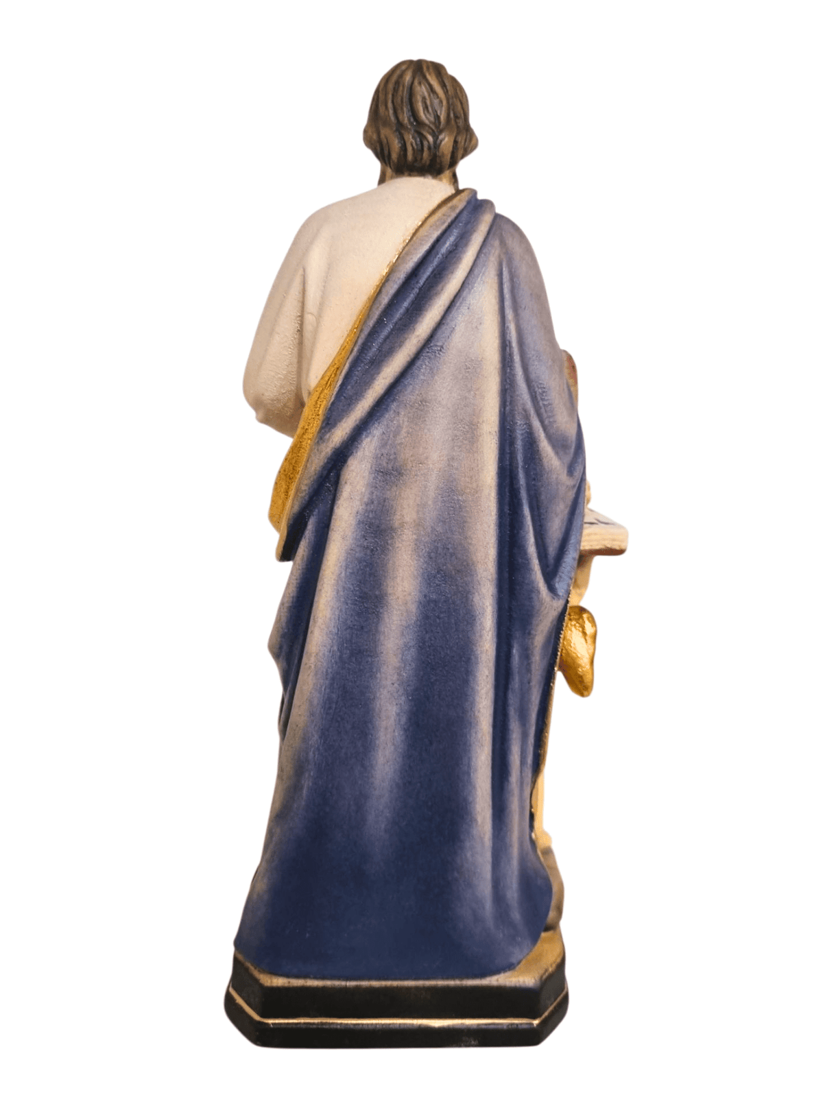 Imagem de São Mateus de Madeira Italiana 20 cm Colorido-TerraCotta Arte Sacra