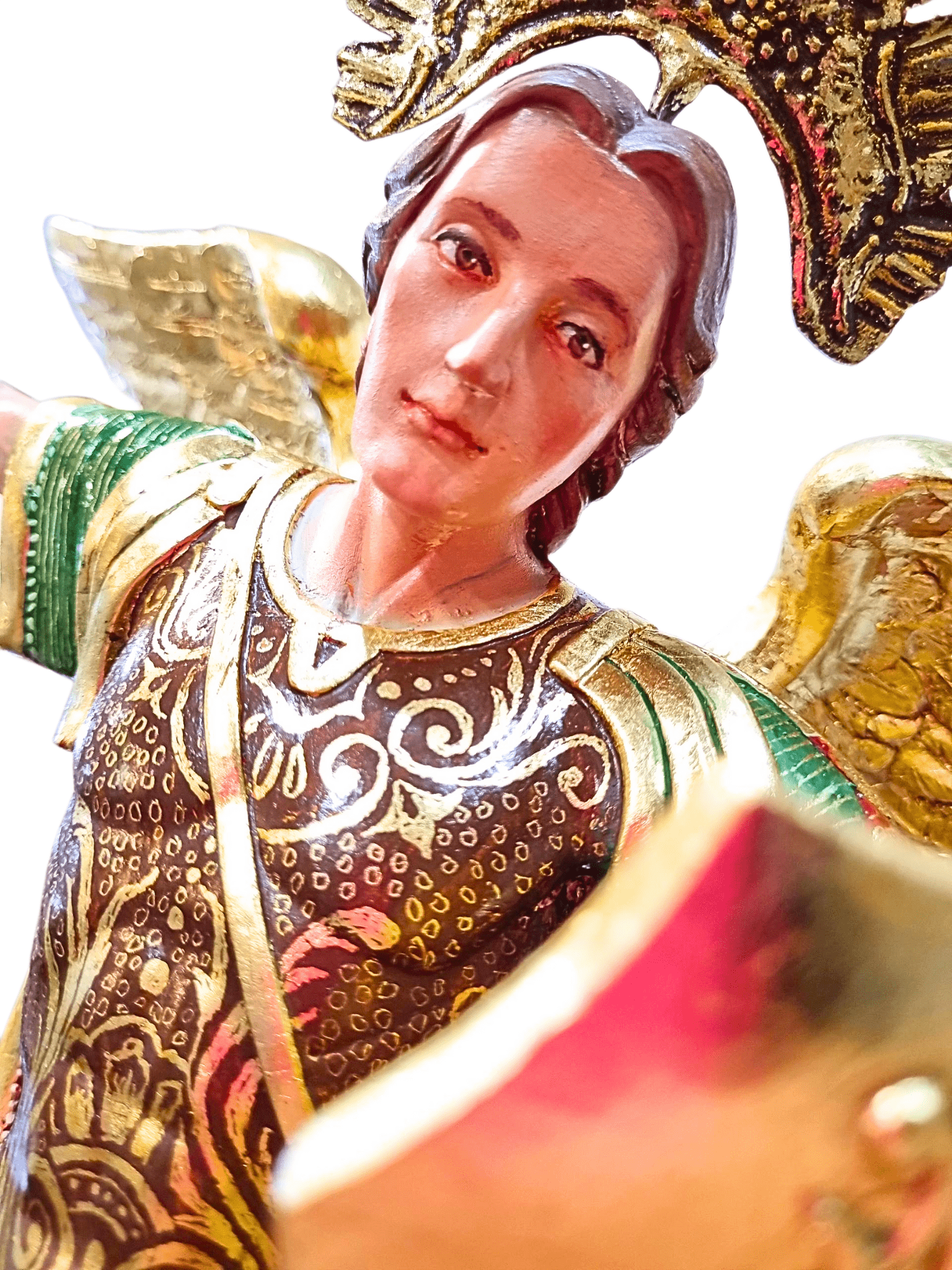 Imagem de São Miguel Arcanjo Policromada 40 cm-TerraCotta Arte Sacra