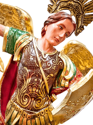 Imagem de São Miguel Arcanjo Policromada 40 cm-TerraCotta Arte Sacra