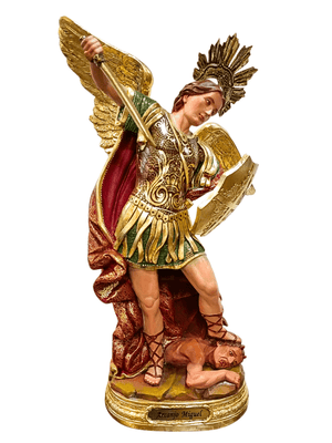 Imagem de São Miguel Arcanjo Policromada 40 cm-TerraCotta Arte Sacra