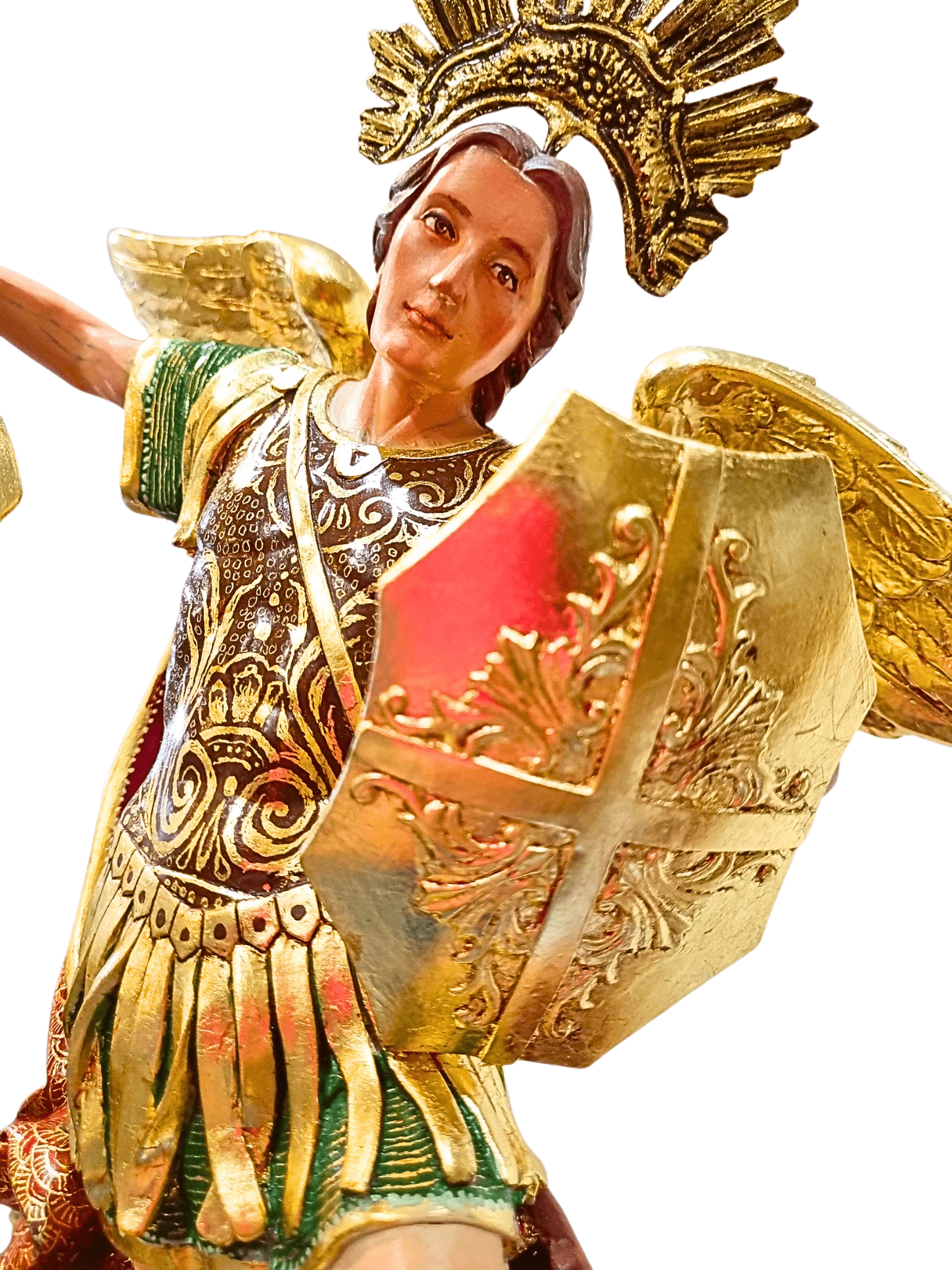 Imagem de São Miguel Arcanjo Policromada 40 cm-TerraCotta Arte Sacra