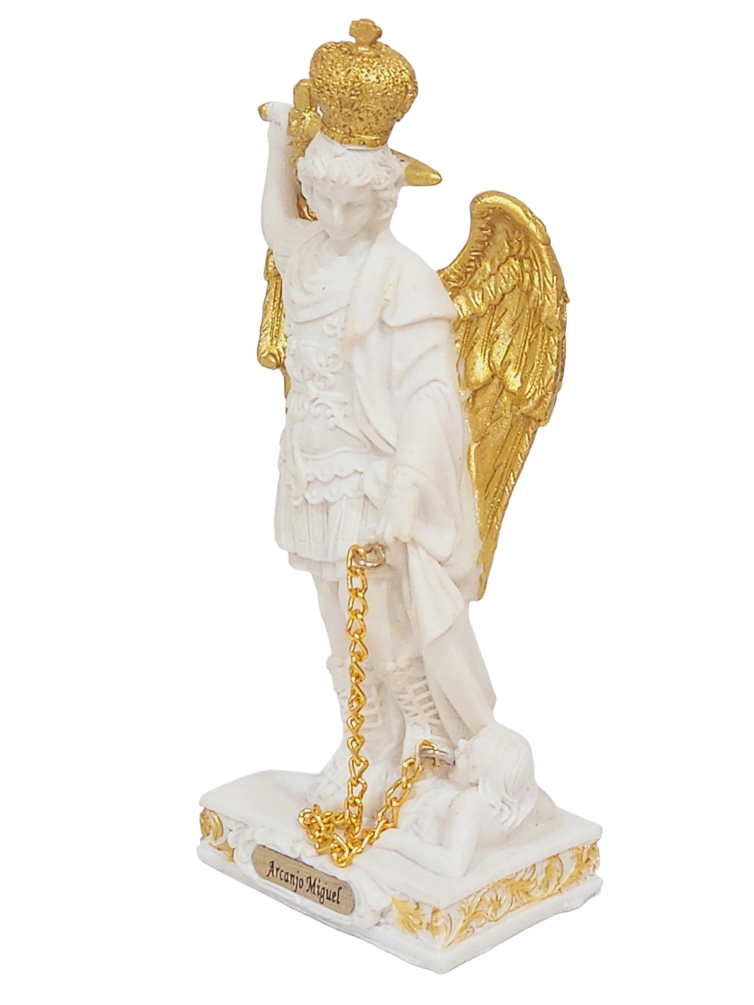 Imagem de São Miguel Arcanjo do Monte Gargano em Resina 12,5 cm-TerraCotta Arte Sacra