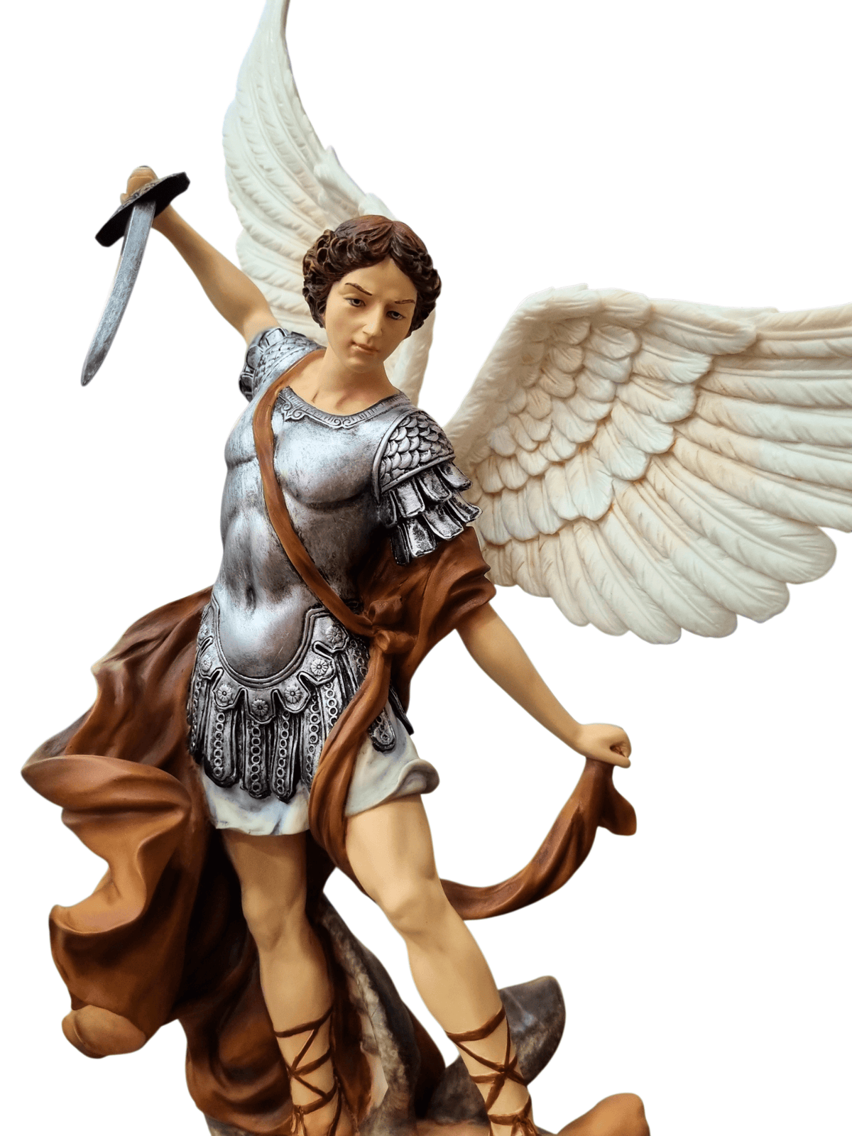 Imagem de São Miguel Arcanjo em Resina Colorida 36 cm-TerraCotta Arte Sacra