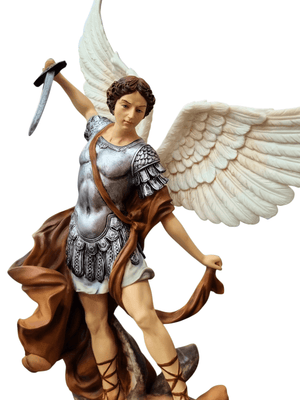 Imagem de São Miguel Arcanjo em Resina Colorida 36 cm-TerraCotta Arte Sacra