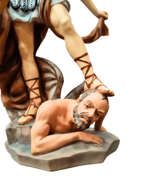 Imagem de São Miguel Arcanjo em Resina Colorida 36 cm-TerraCotta Arte Sacra