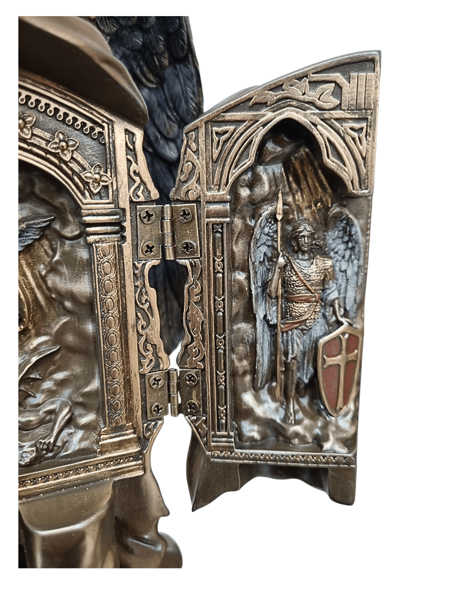 Imagem de São Miguel Arcanjo sem Demônio Acabamento em Bronze 29 cm-TerraCotta Arte Sacra