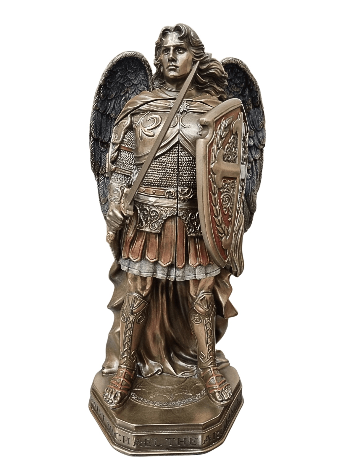 Imagem de São Miguel Arcanjo sem Demônio Acabamento em Bronze 29 cm-TerraCotta Arte Sacra