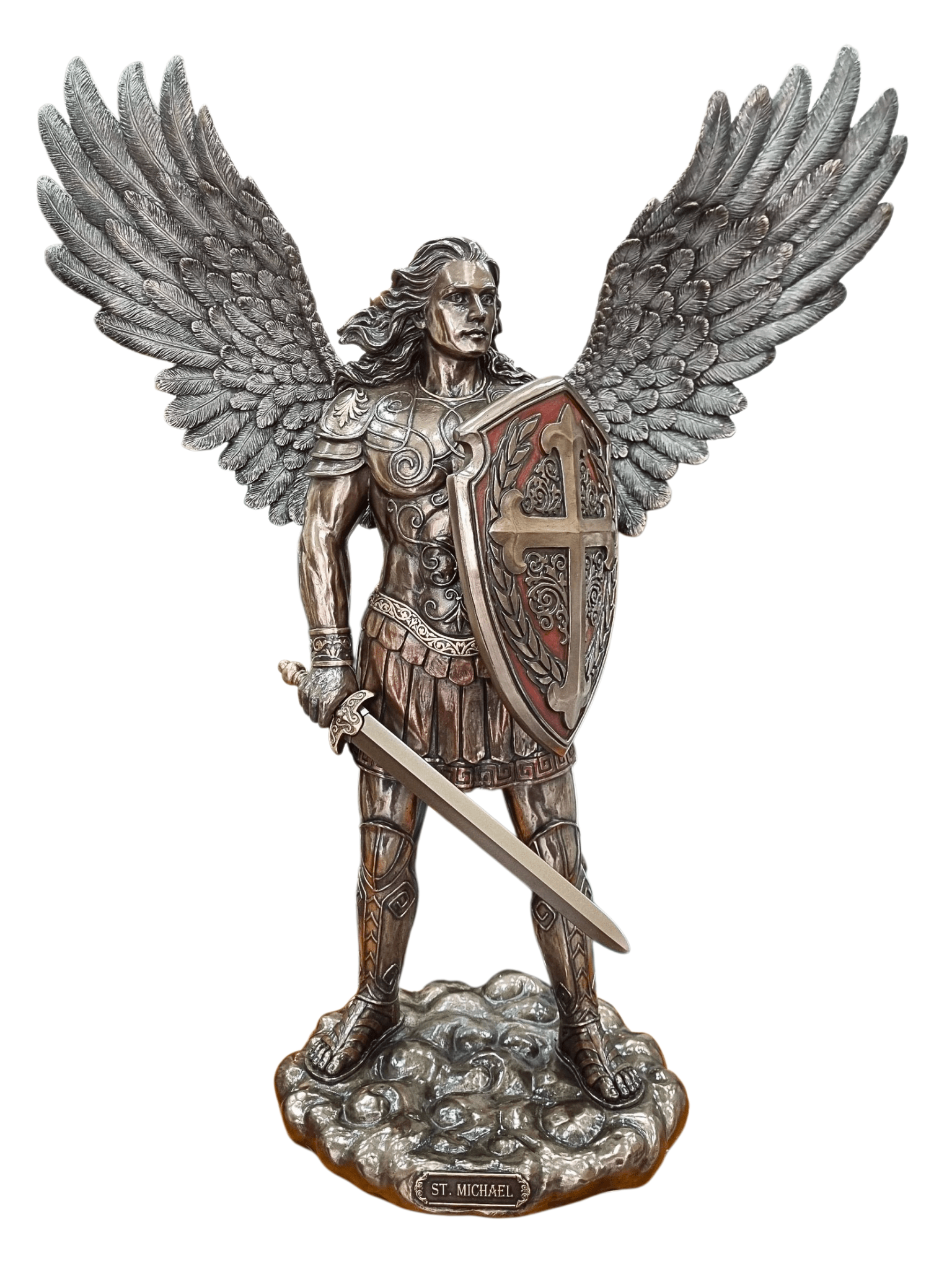 Imagem de São Miguel Arcanjo sem Demônio Acabamento em Bronze 72 cm-TerraCotta Arte Sacra