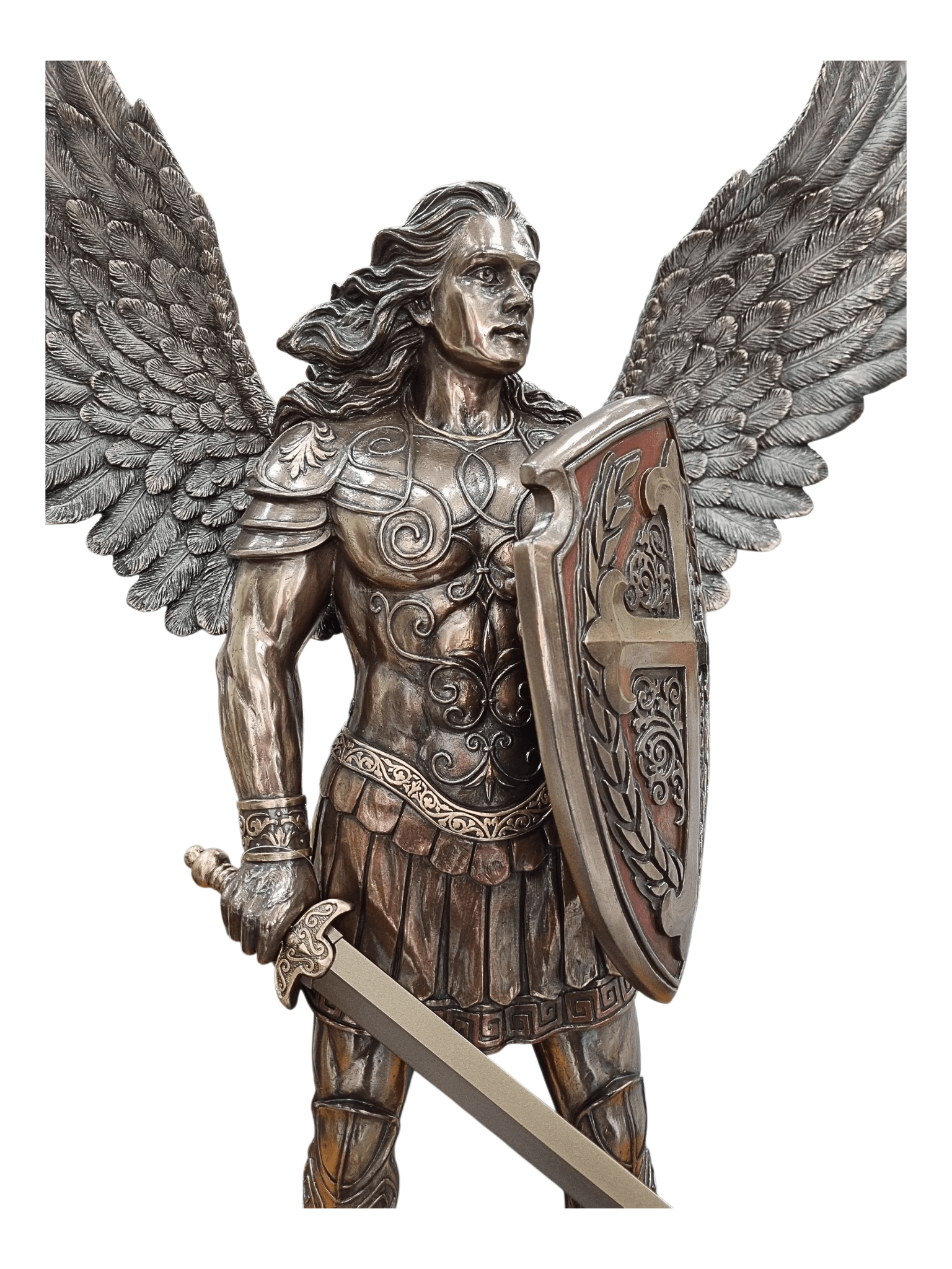 Imagem de São Miguel Arcanjo sem Demônio Acabamento em Bronze 72 cm-TerraCotta Arte Sacra