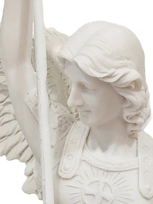 Imagem de São Miguel Branco em Resina 30 cm-TerraCotta Arte Sacra