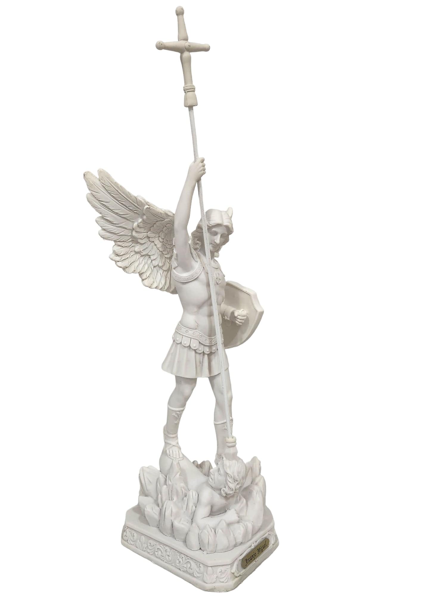 Imagem de São Miguel Branco em Resina 30 cm-TerraCotta Arte Sacra