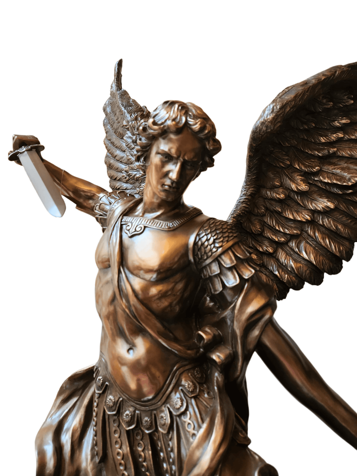 Imagem de São Miguel com Acabamento em Bronze 112 cm-TerraCotta Arte Sacra