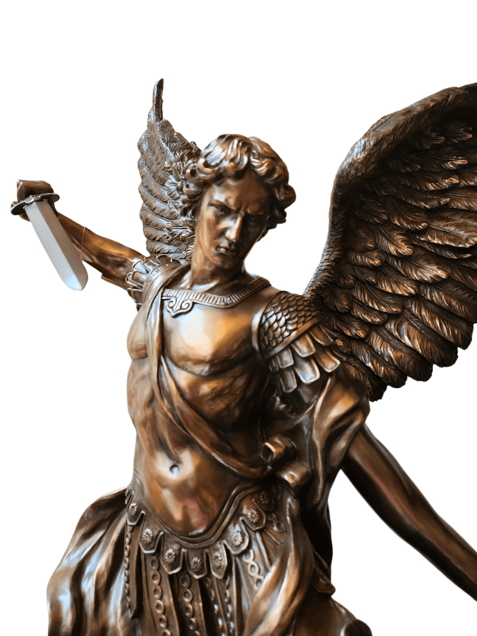 Imagem de São Miguel com Acabamento em Bronze 112 cm-TerraCotta Arte Sacra