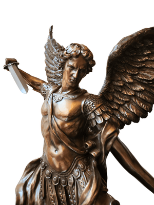 Imagem de São Miguel com Acabamento em Bronze 112 cm-TerraCotta Arte Sacra