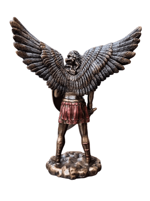 Imagem de São Miguel com Acabamento em Bronze 19 cm-TerraCotta Arte Sacra