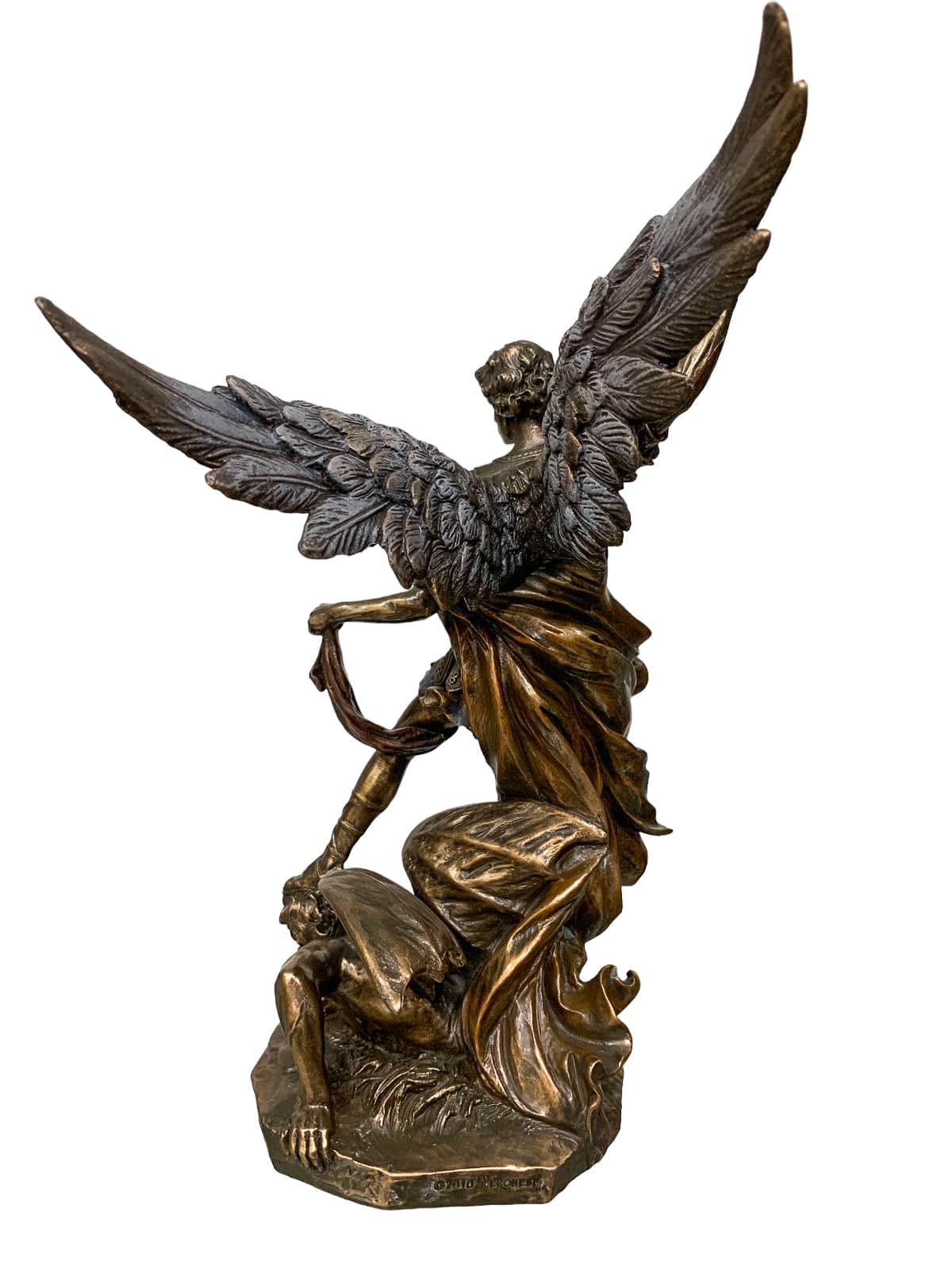 Imagem de São Miguel com Acabamento em Bronze 23 cm-TerraCotta Arte Sacra