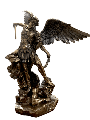 Imagem de São Miguel com Acabamento em Bronze 73 cm-TerraCotta Arte Sacra