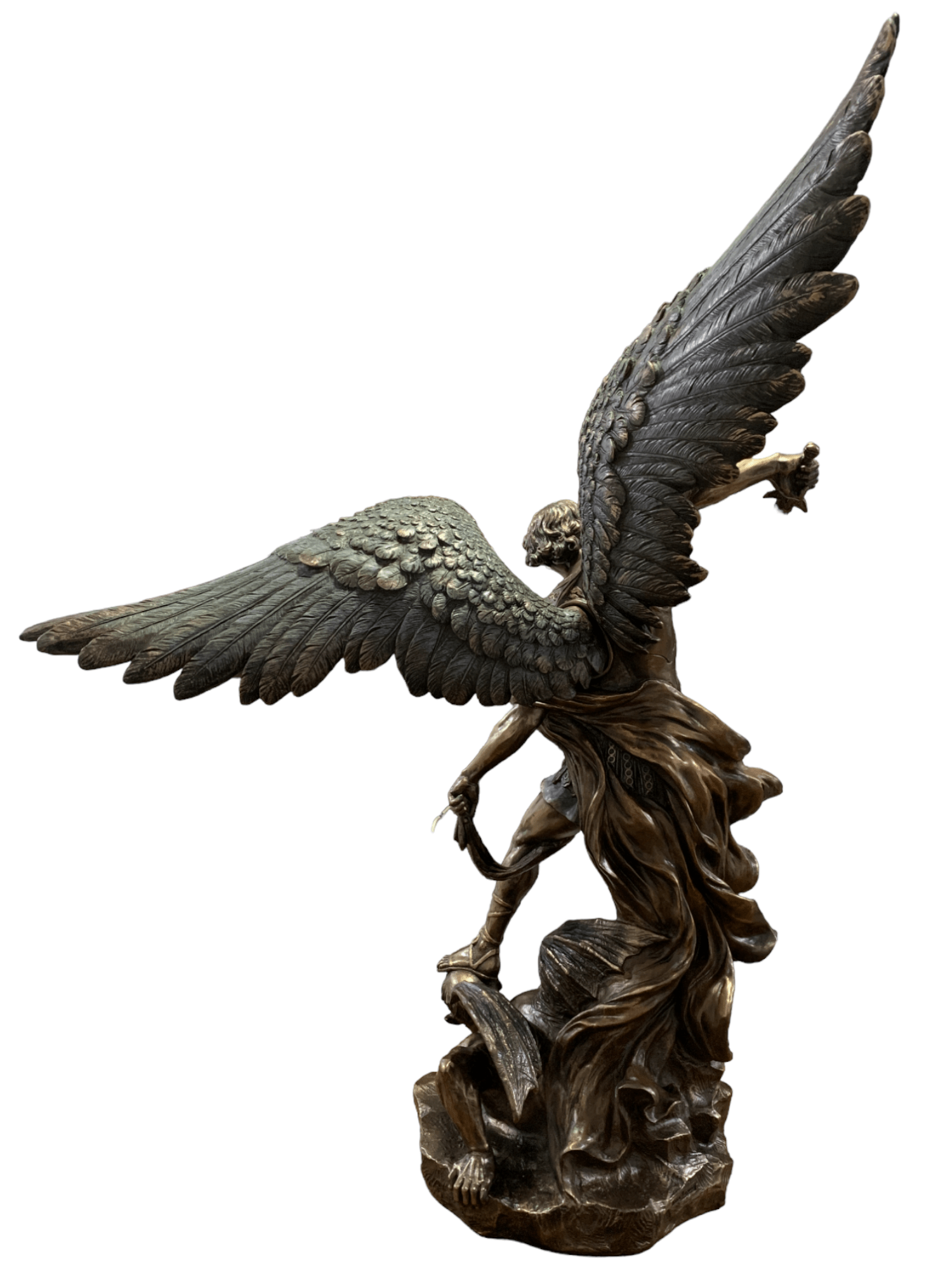 Imagem de São Miguel com Acabamento em Bronze 73 cm-TerraCotta Arte Sacra