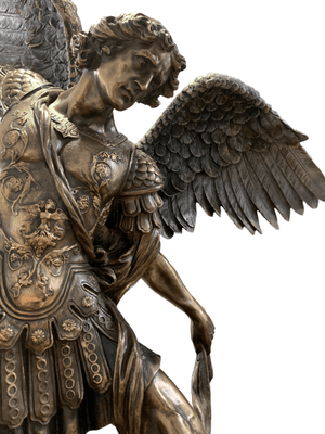Imagem de São Miguel com Acabamento em Bronze 73 cm-TerraCotta Arte Sacra