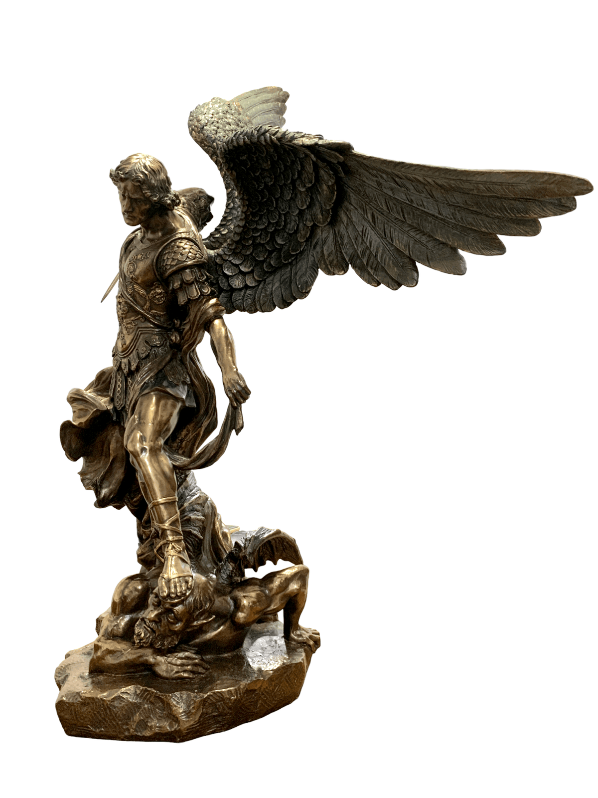 Imagem de São Miguel com Acabamento em Bronze 73 cm-TerraCotta Arte Sacra