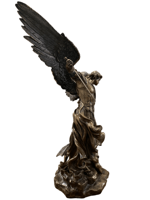 Imagem de São Miguel com Acabamento em Bronze 73 cm-TerraCotta Arte Sacra