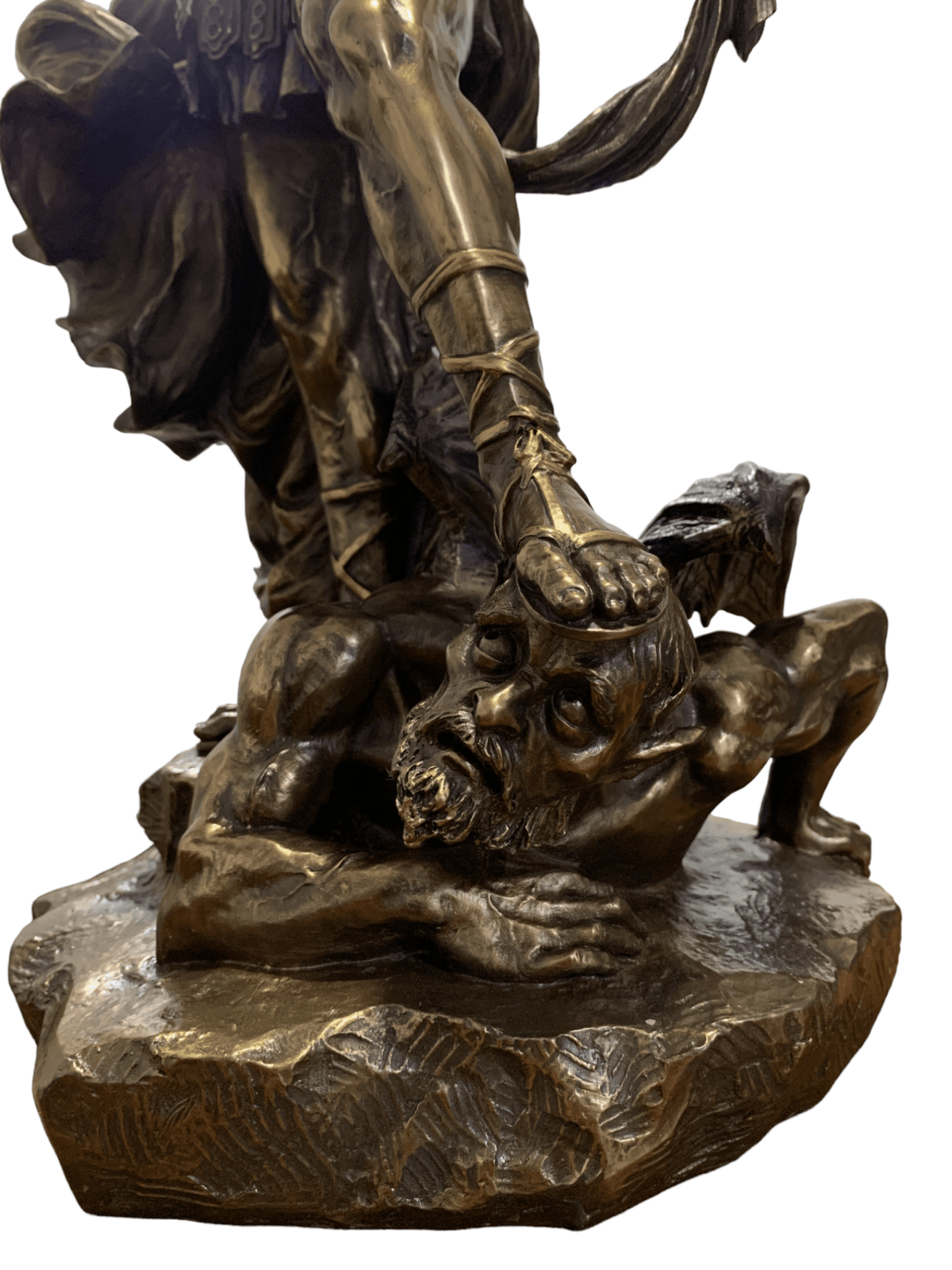 Imagem de São Miguel com Acabamento em Bronze 73 cm-TerraCotta Arte Sacra