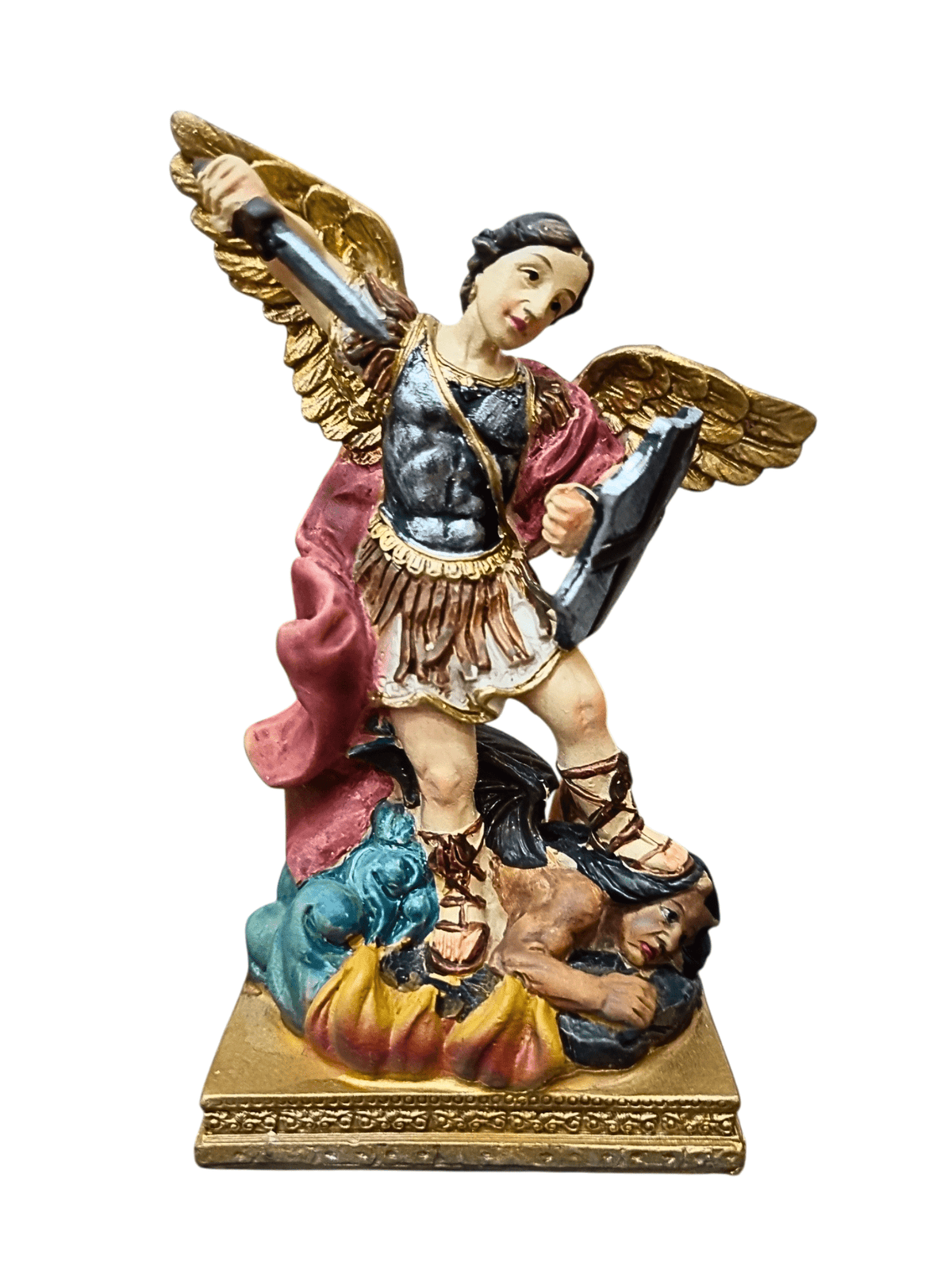 Imagem de São Miguel de Resina 10 cm-TerraCotta Arte Sacra