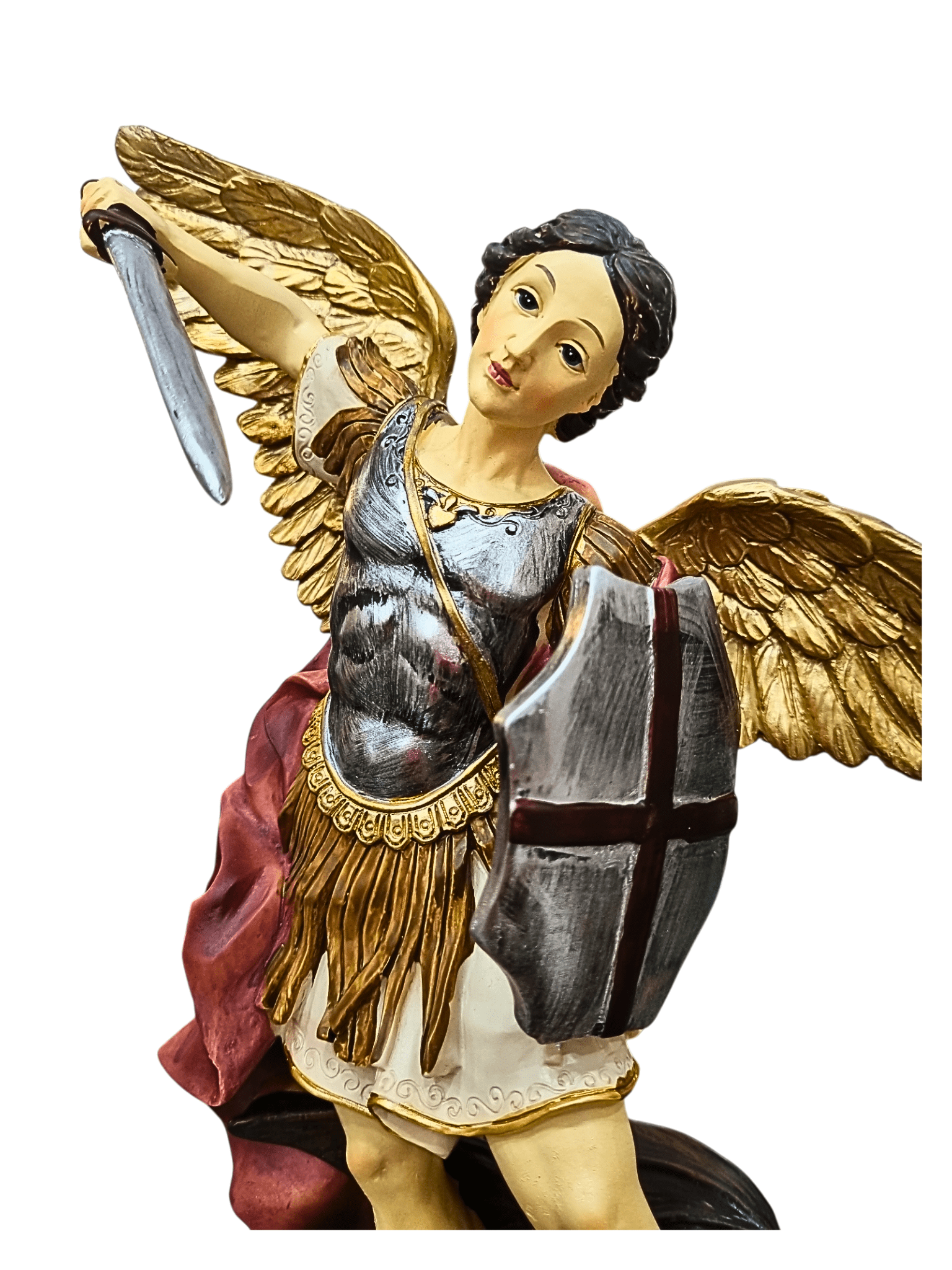 Imagem de São Miguel de Resina 30 cm-TerraCotta Arte Sacra