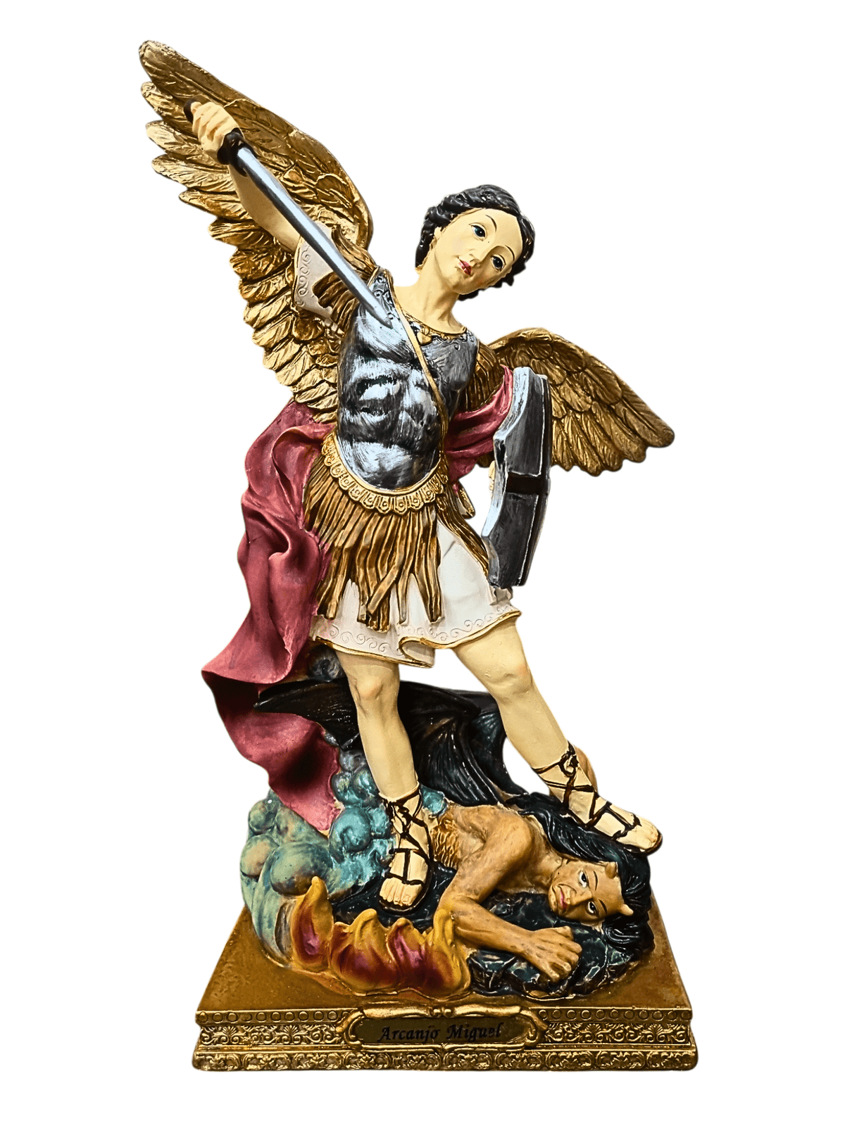 Imagem de São Miguel de Resina 30 cm-TerraCotta Arte Sacra