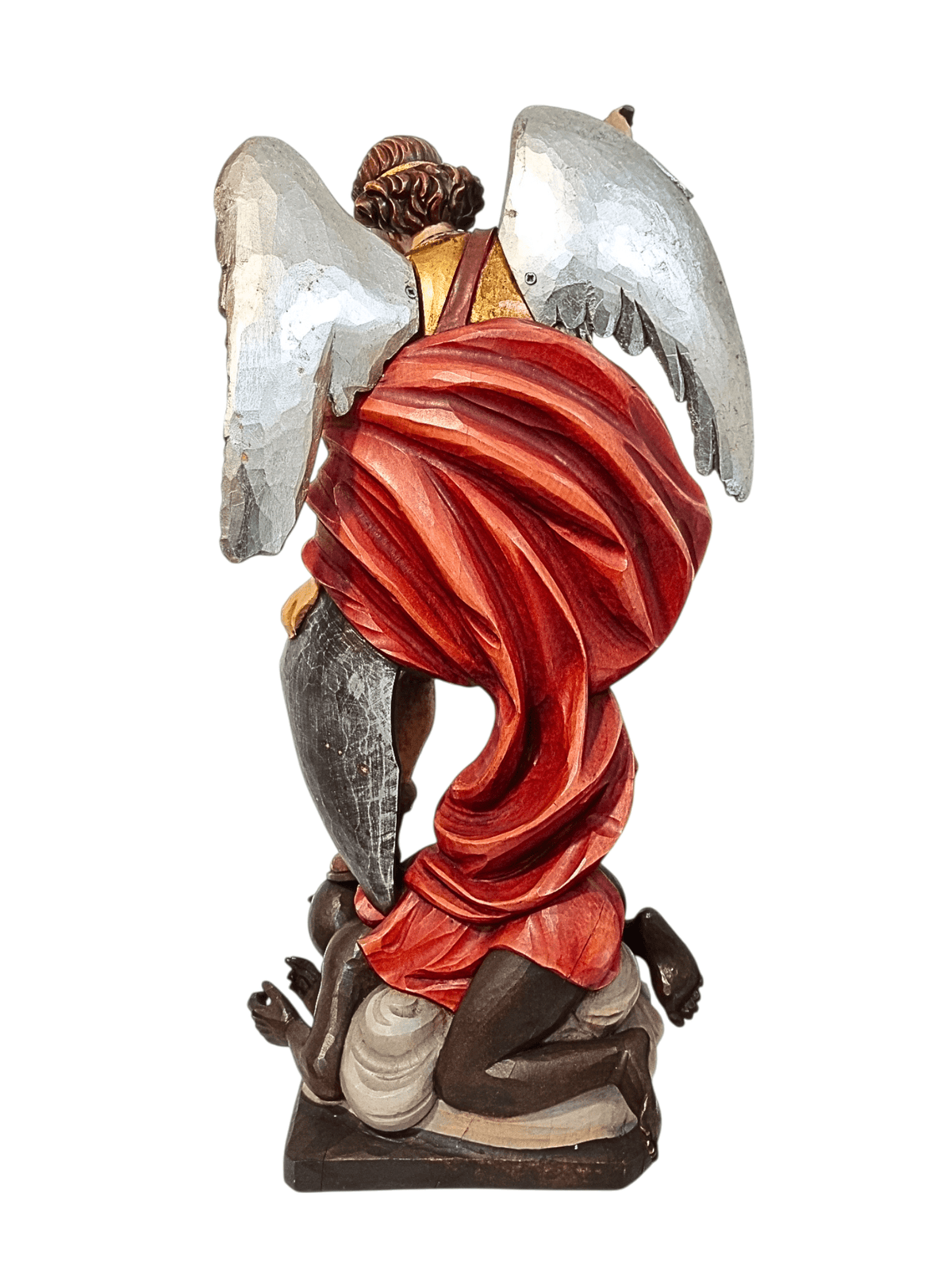 Imagem de São Miguel em Madeira Italiana 68 cm-TerraCotta Arte Sacra