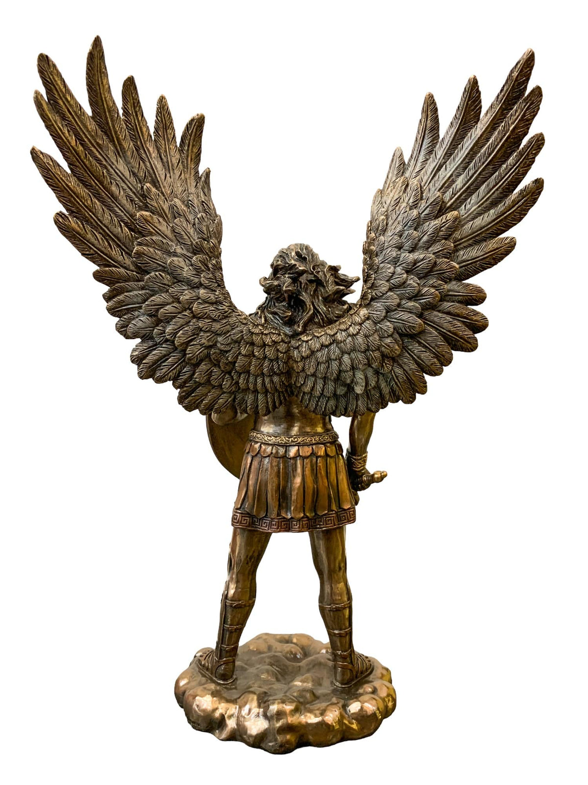 Imagem de São Miguel sem o Demônio com Acabamento em Bronze 36 cm-TerraCotta Arte Sacra