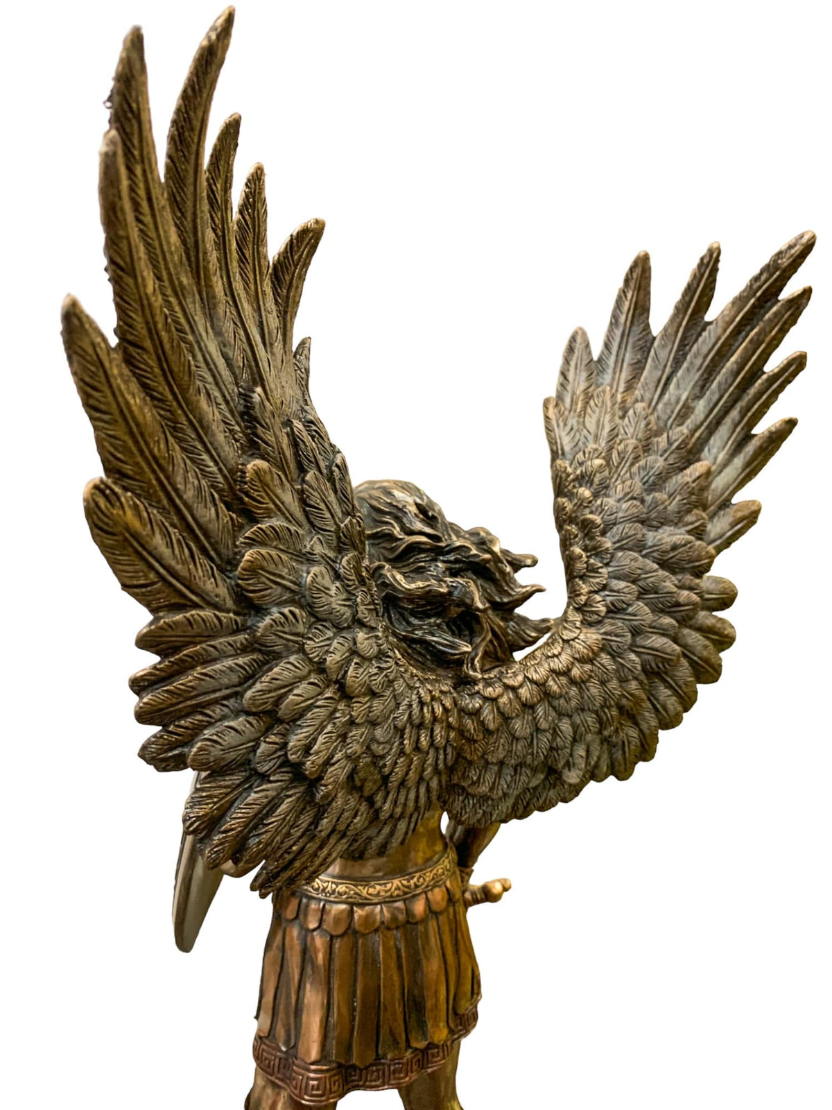 Imagem de São Miguel sem o Demônio com Acabamento em Bronze 36 cm-TerraCotta Arte Sacra