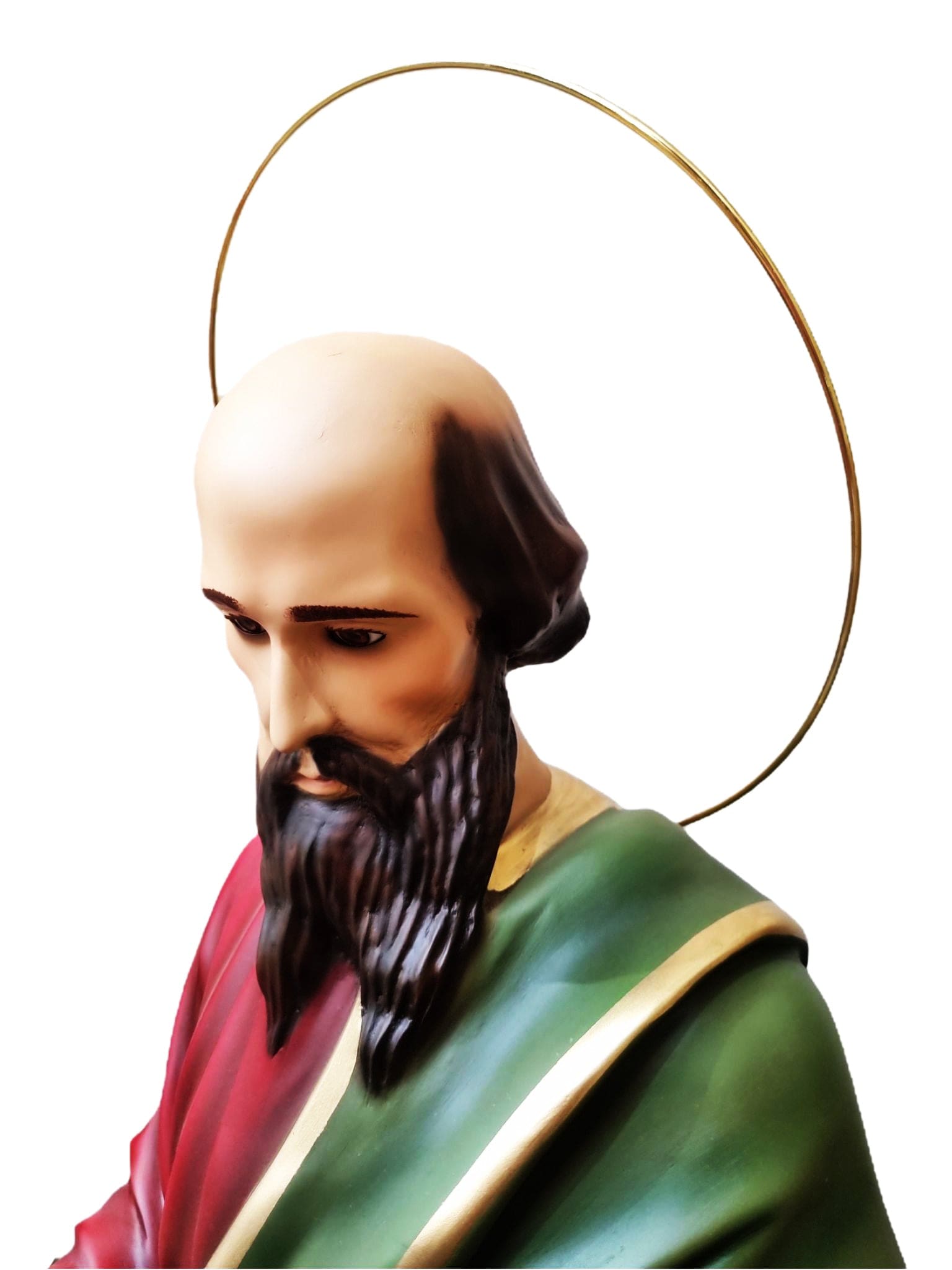 Imagem de São Paulo em Pó de Mármore com Olhos de Vidro 105 cm-TerraCotta Arte Sacra