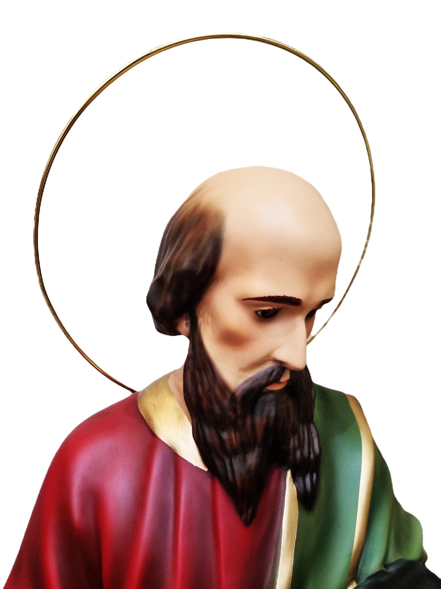 Imagem de São Paulo em Pó de Mármore com Olhos de Vidro 105 cm-TerraCotta Arte Sacra