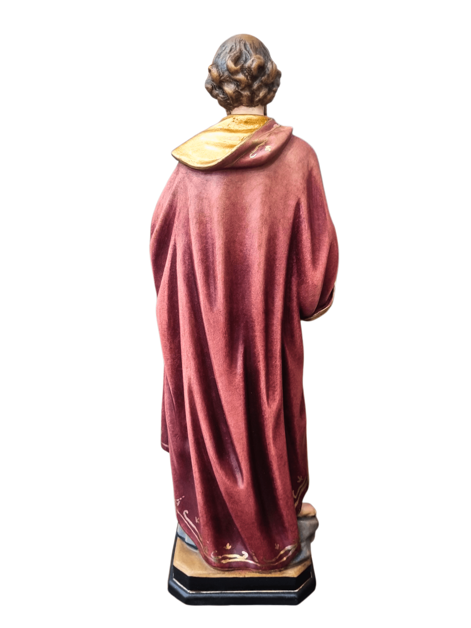 Imagem de São Pedro de Madeira Italiana 30cm Colorido-TerraCotta Arte Sacra