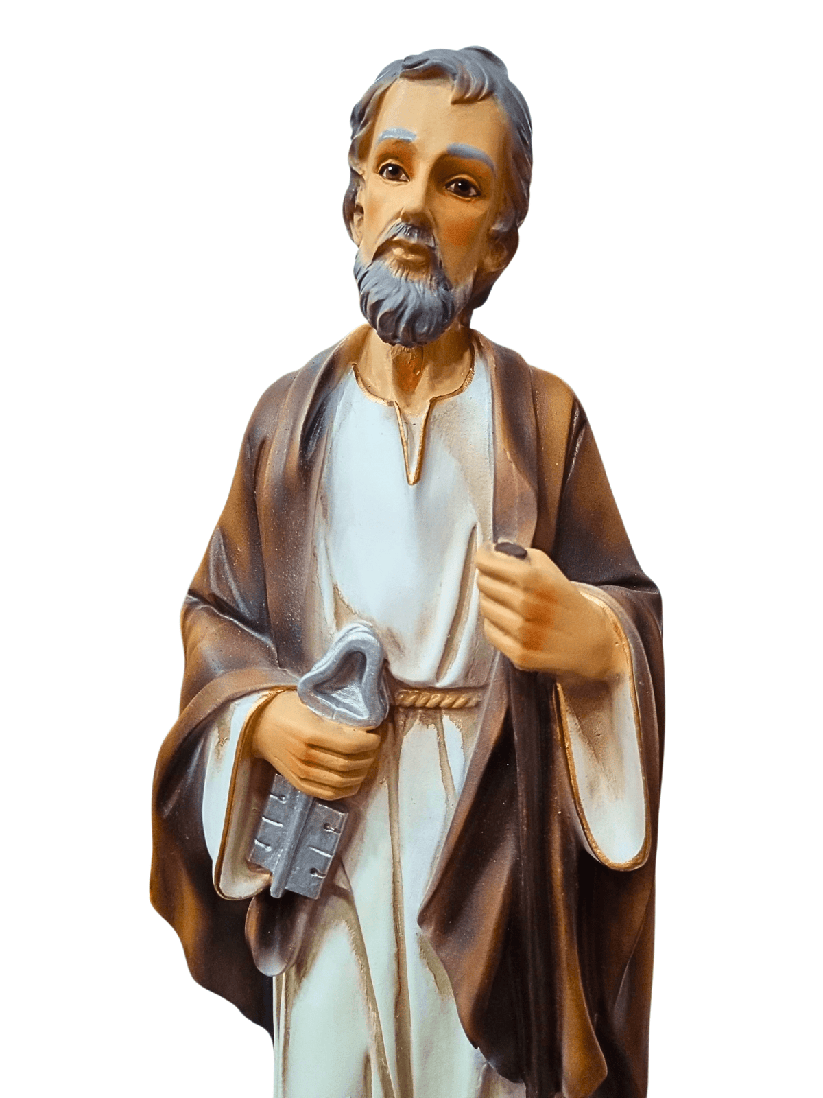 Imagem de São Pedro em Pó de Mármore Colorida 30 cm-TerraCotta Arte Sacra
