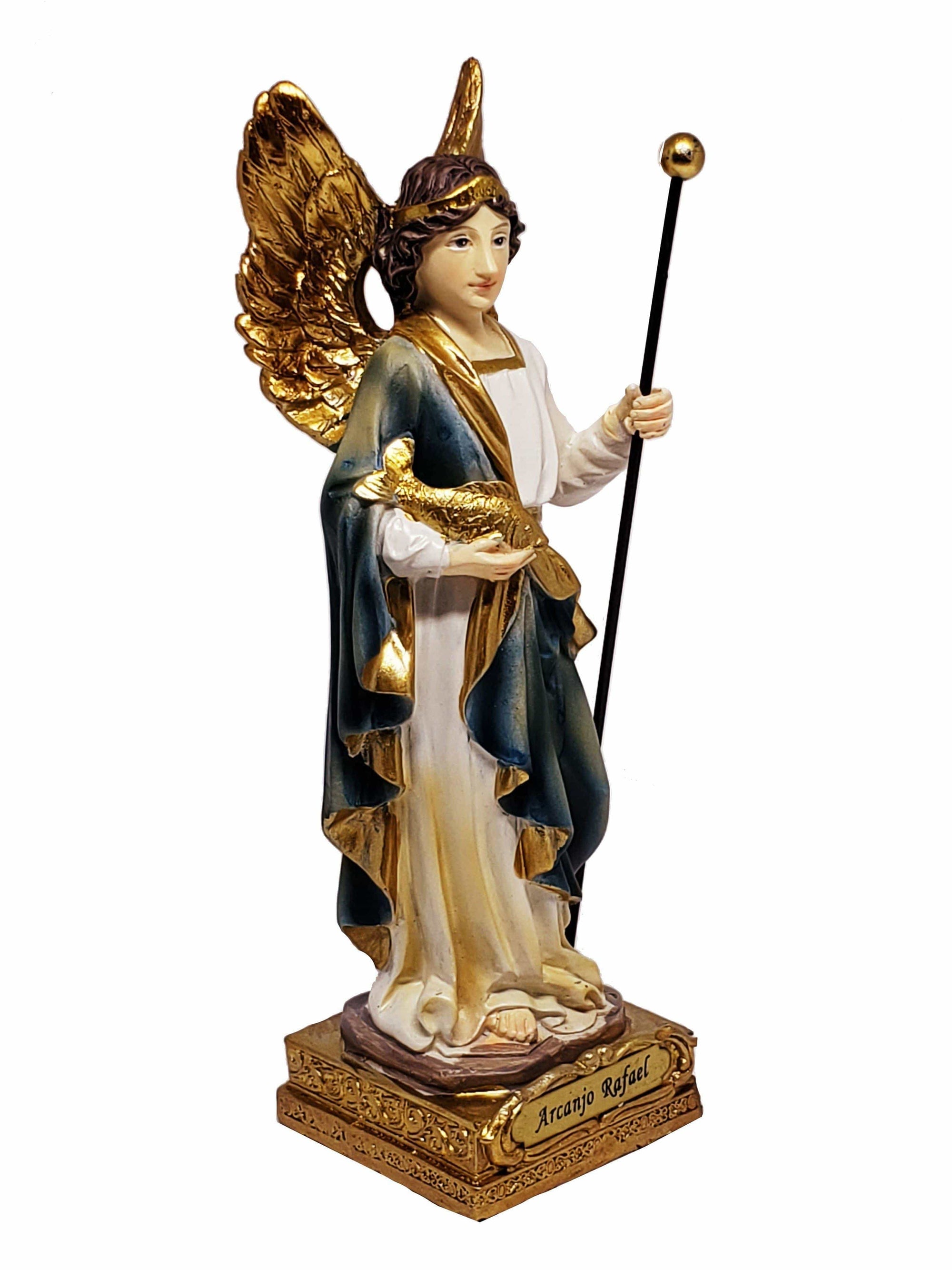 Imagem de São Rafael 13 cm de Resina-TerraCotta Arte Sacra