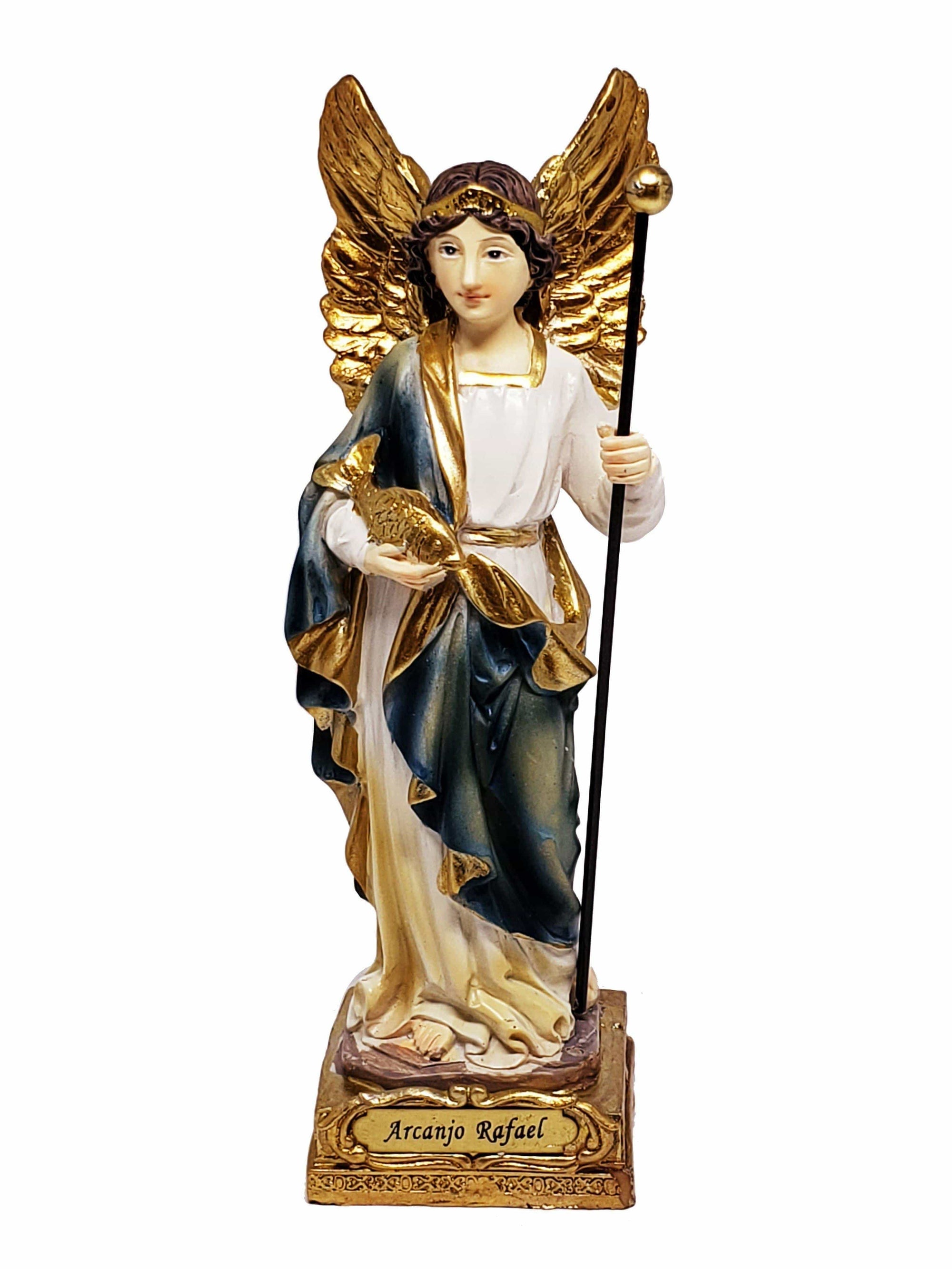 Imagem de São Rafael 13 cm de Resina-TerraCotta Arte Sacra