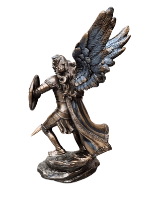 Imagem de São Rafael com Acabamento em Bronze 23 cm-TerraCotta Arte Sacra