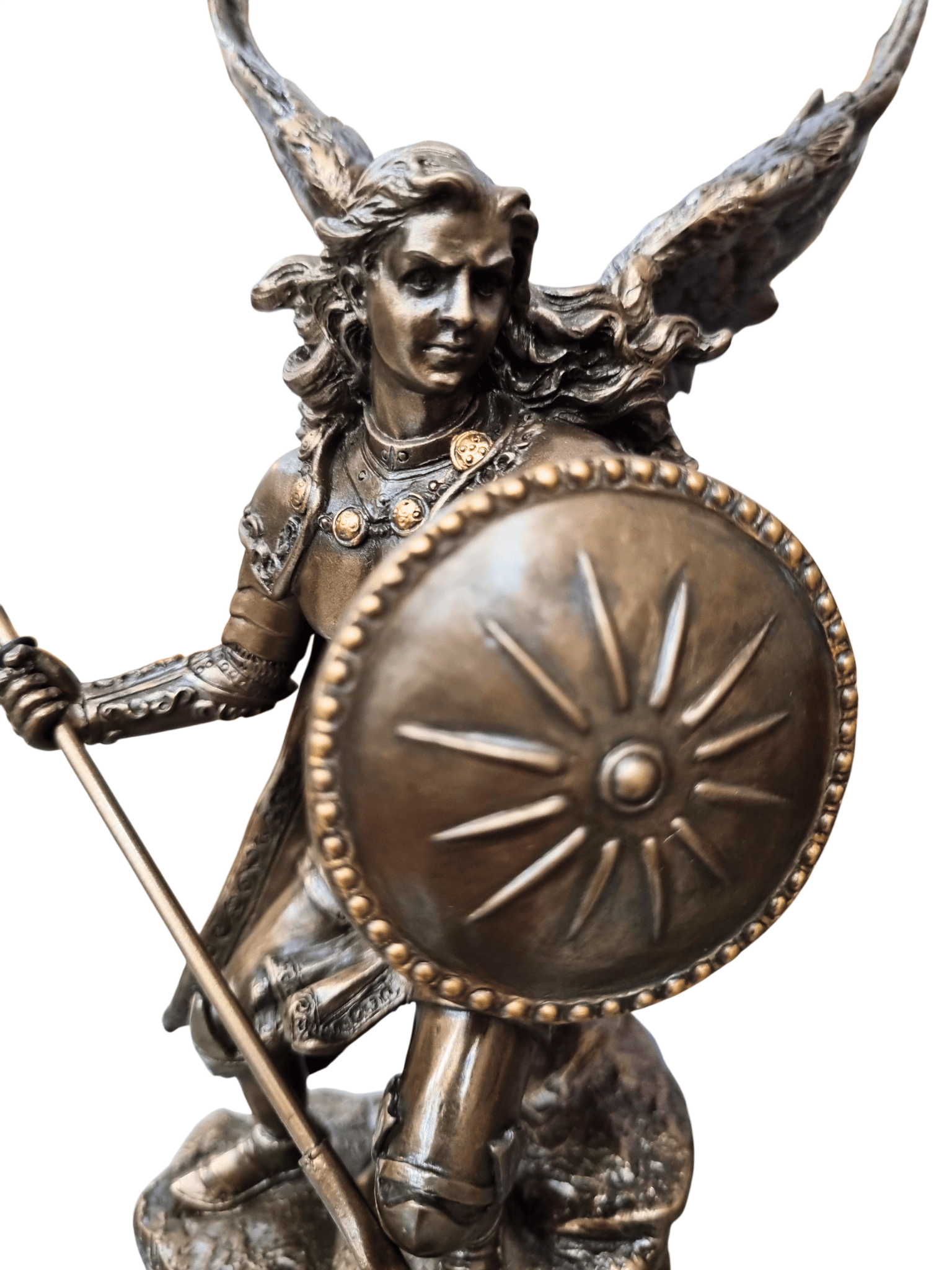 Imagem de São Rafael com Acabamento em Bronze 23 cm-TerraCotta Arte Sacra