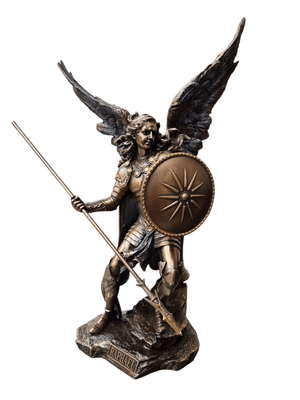 Imagem de São Rafael com Acabamento em Bronze 34 cm-TerraCotta Arte Sacra