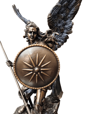 Imagem de São Rafael com Acabamento em Bronze 34 cm-TerraCotta Arte Sacra