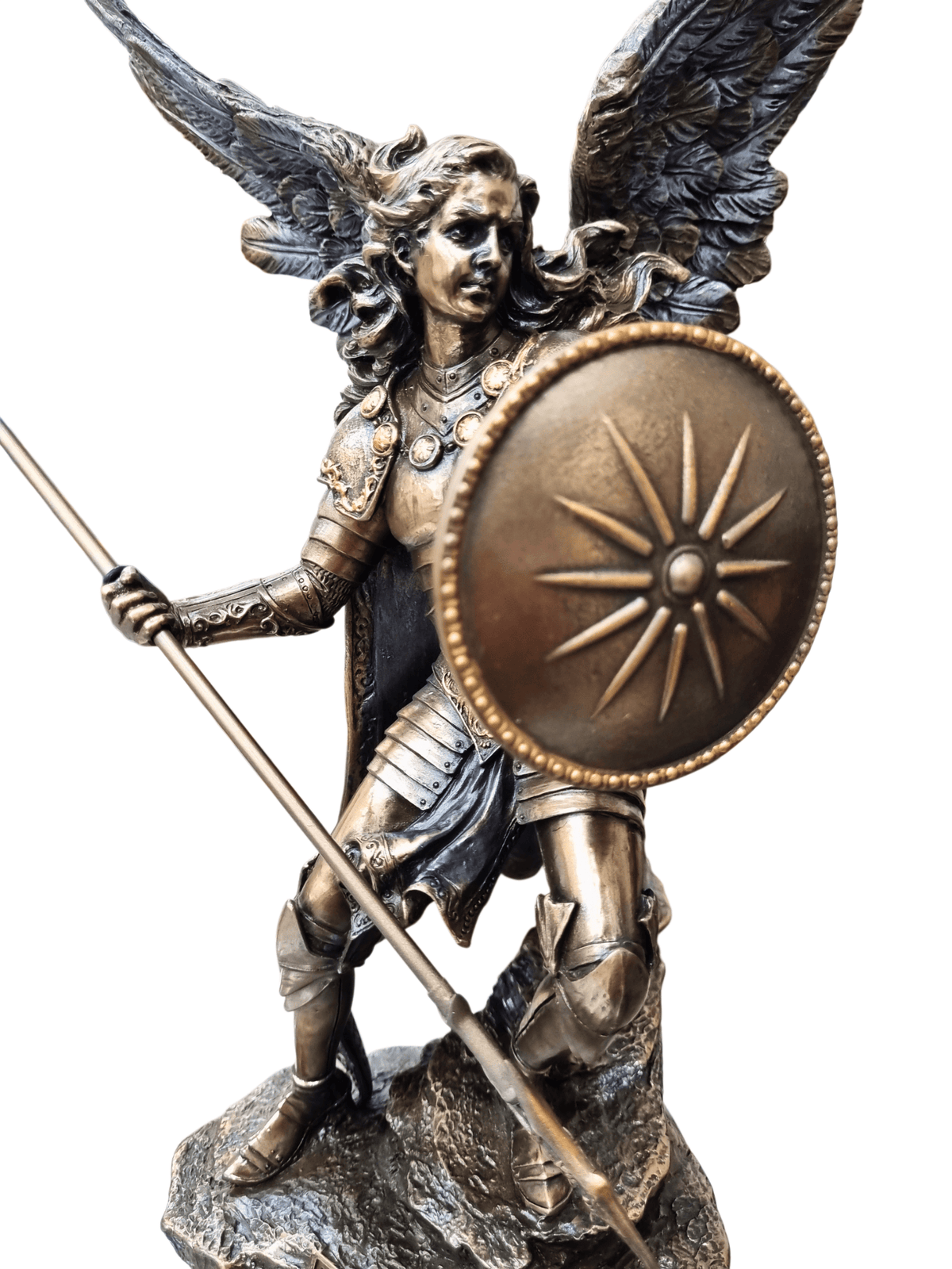 Imagem de São Rafael com Acabamento em Bronze 34 cm-TerraCotta Arte Sacra