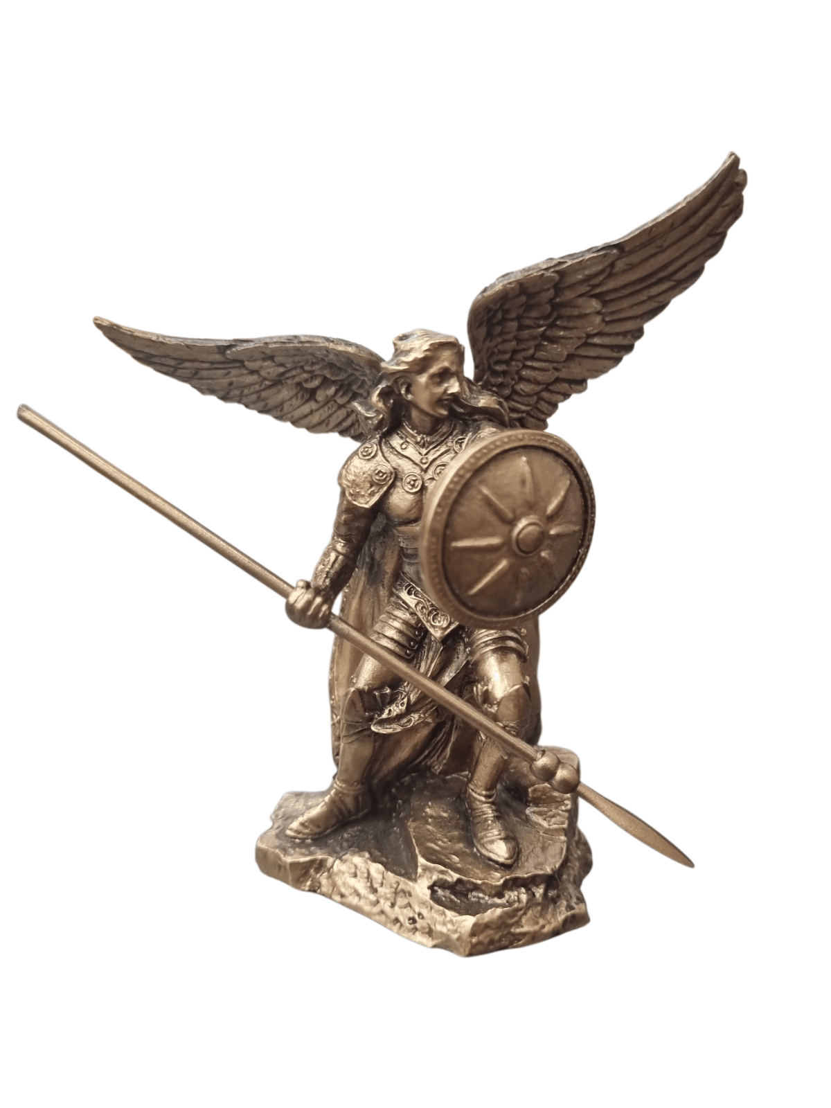 Imagem de São Rafael em Resina com Acabamento em Bronze 9 cm-TerraCotta Arte Sacra