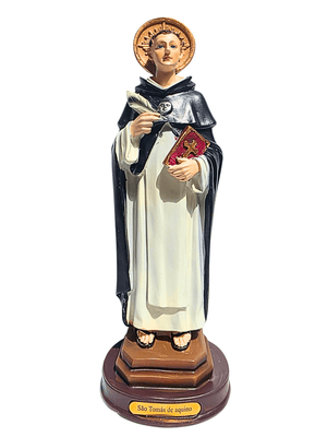 Imagem de São Tomás de Aquino em Resina 22,5 cm-TerraCotta Arte Sacra