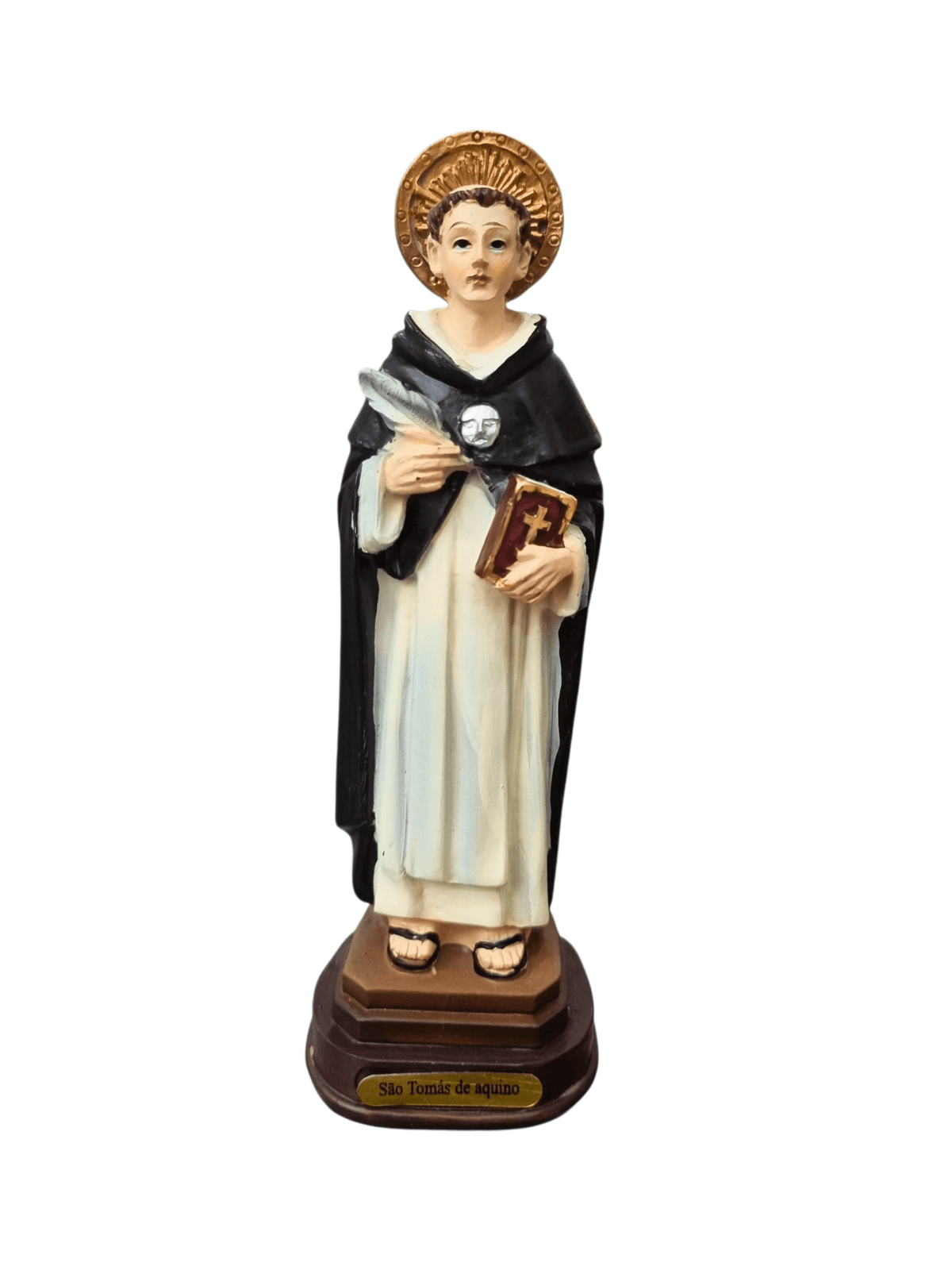 Imagem de São Tomás de Aquino em resina 13 cm-TerraCotta Arte Sacra